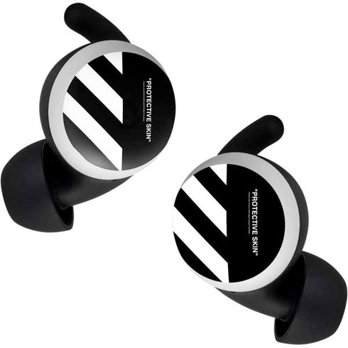 Black and White Stripes Google Pixel Buds Skin